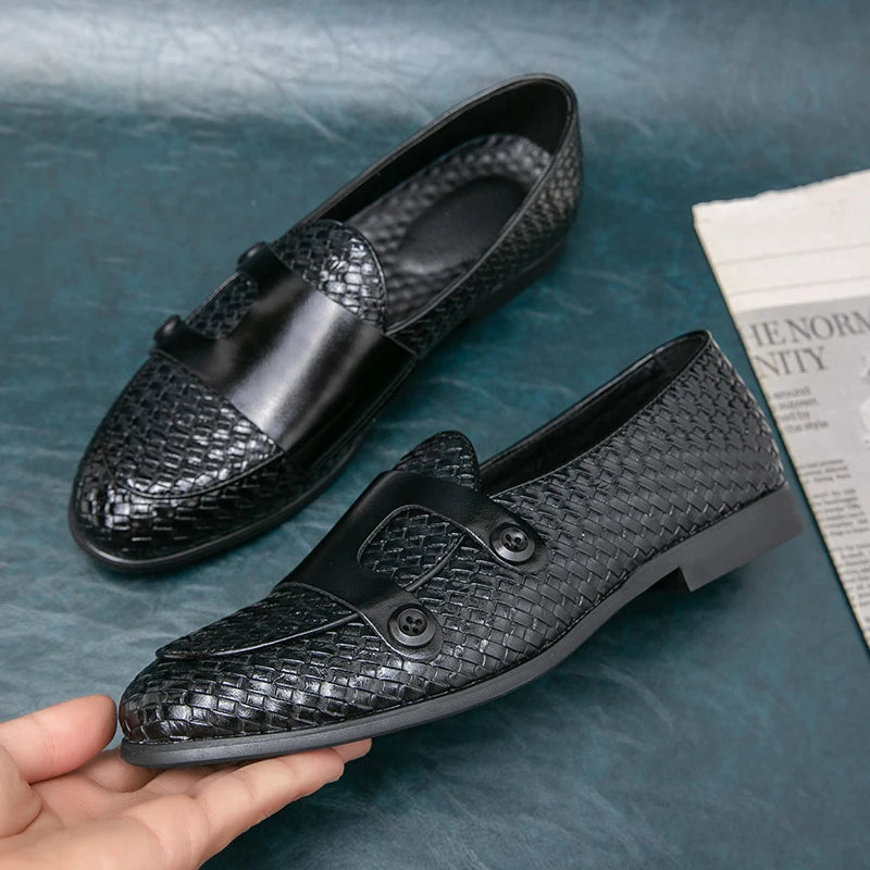 Lucca Double-Button Woven Loafer