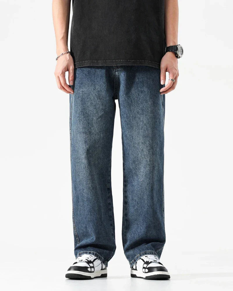 Rigid Washed Denim Jeans