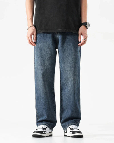 Rigid Washed Denim Jeans