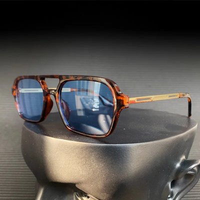 Alban Vezin Retro Hollow Square Sunglasses