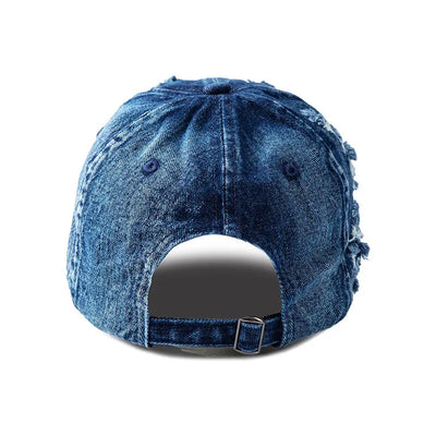 Untamed Distressed Denim Cap