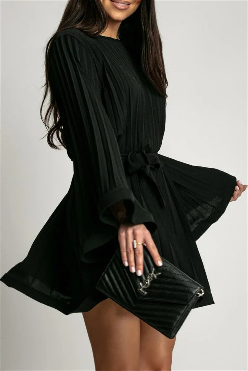 Margaux Flare Pleated Mini Dress