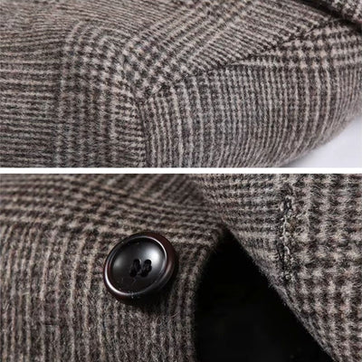 Loriento Plaid Wool Trench Coat