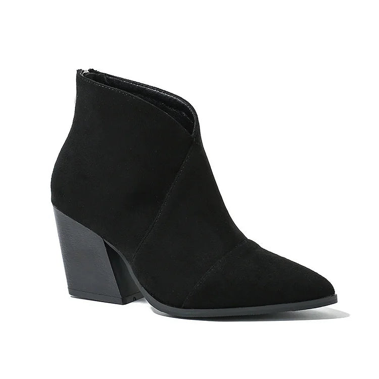 NORTHLINE STUDIO | POINTED ANKLE BOOT WITH SUEDE EFFECT