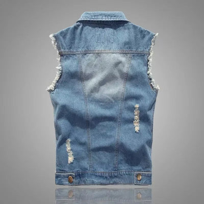 Riot Distressed Denim Vest
