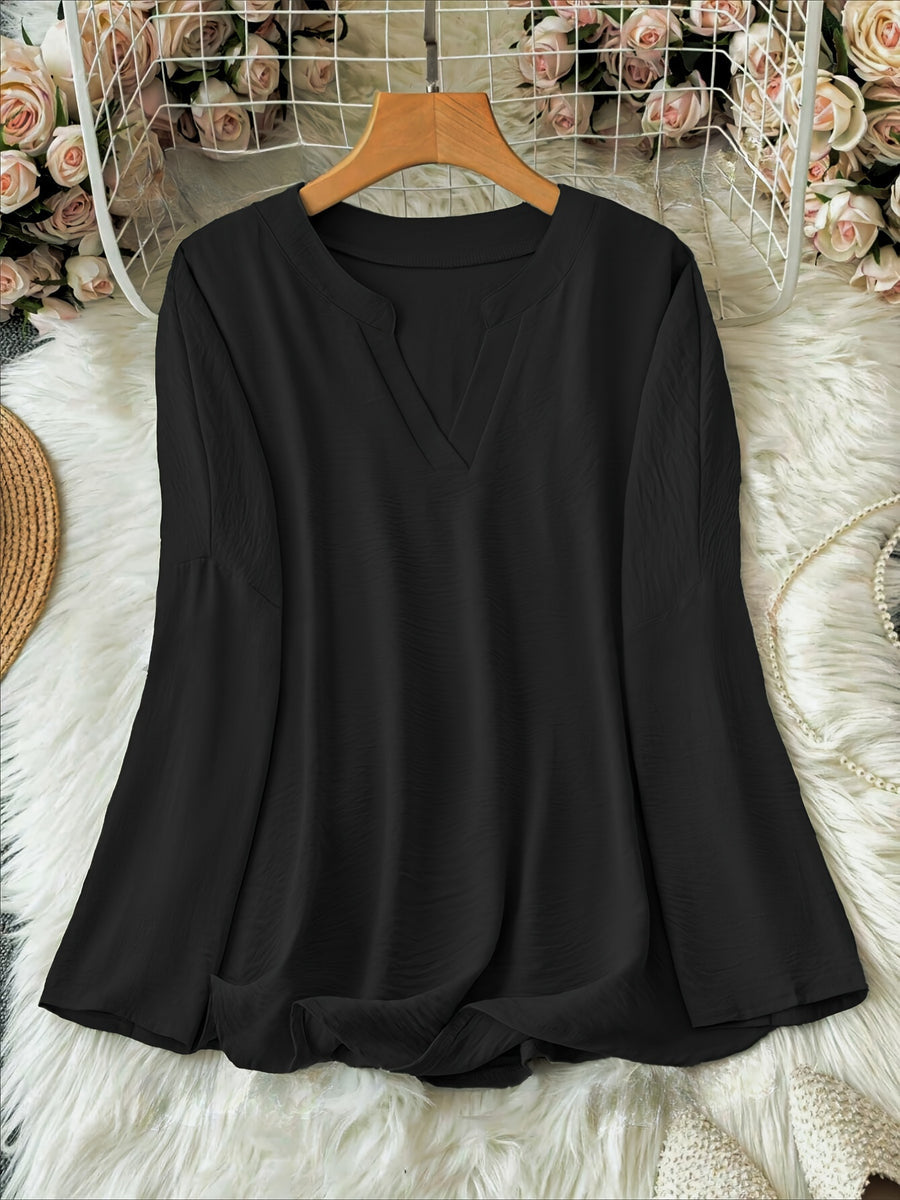 Shawna™ | V-Neck And Long Sleeve Blouse