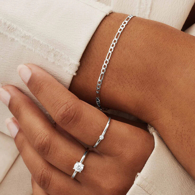 Neris Alaine Bracelet | White Gold 14k