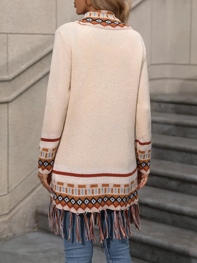 Zia Fringe Knit Cardigan
