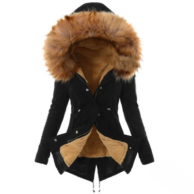 Avencea | Coat with Faux Fur Lining for Women