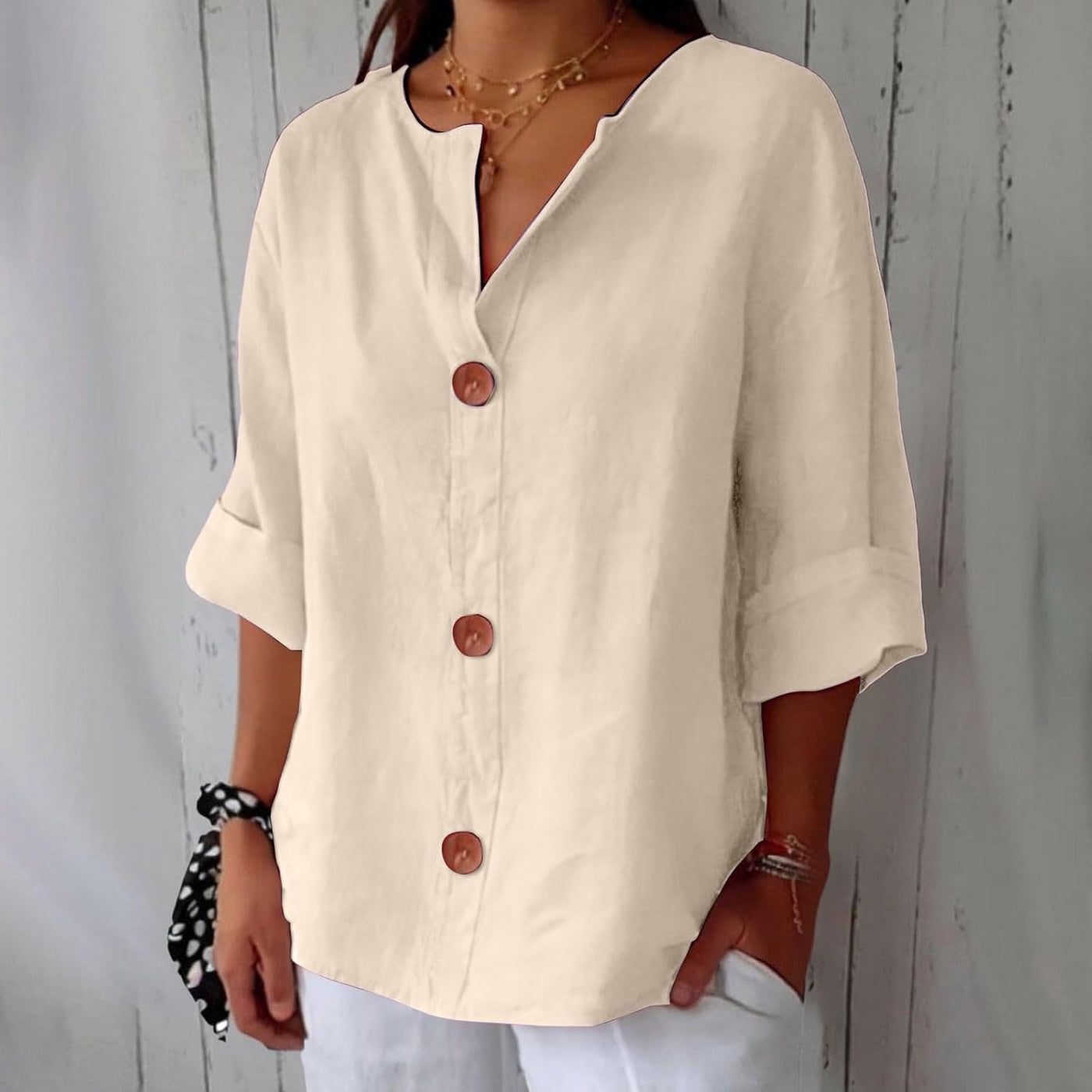Clara | Casual Linen Blouse
