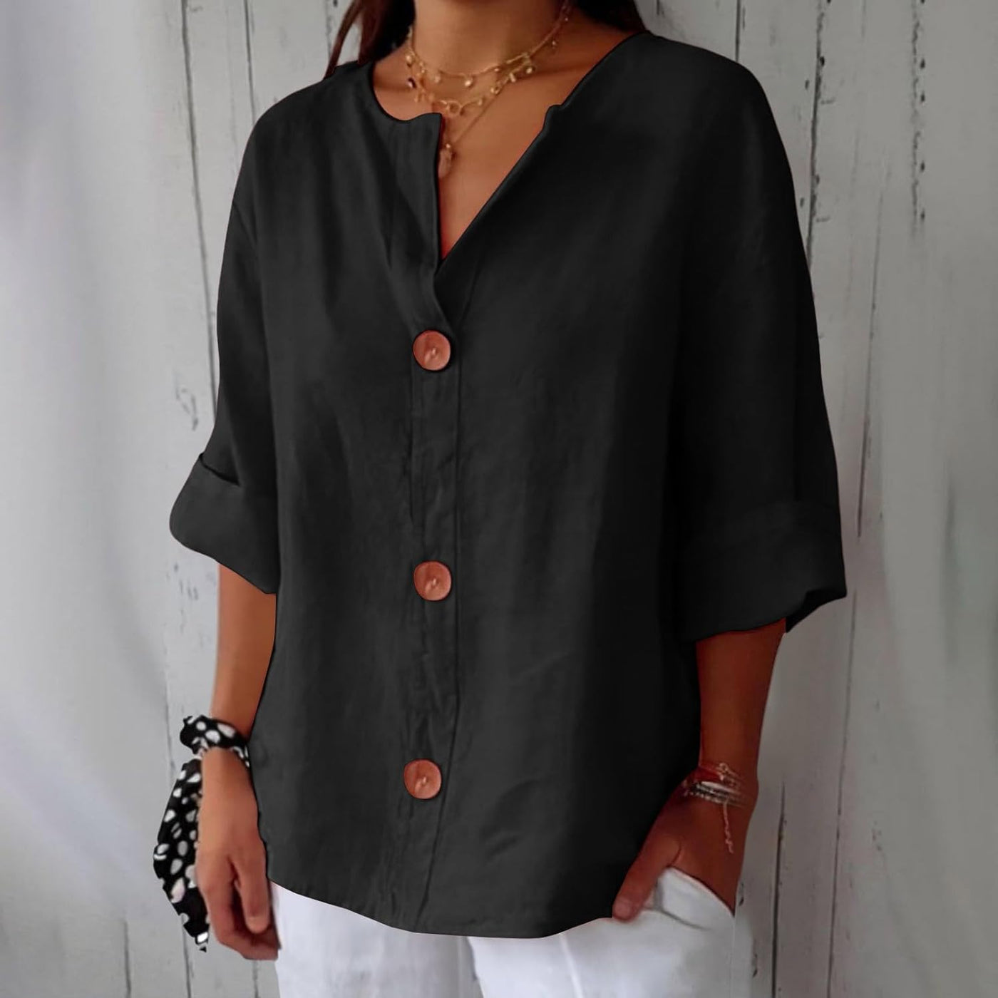 Clara | Casual Linen Blouse
