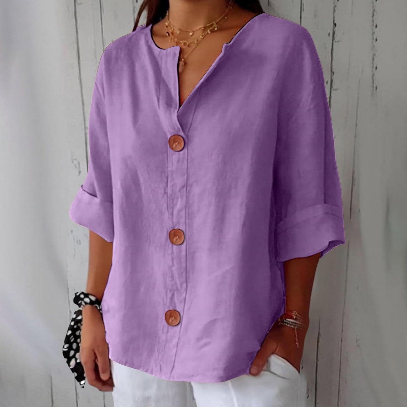 Clara | Casual Linen Blouse