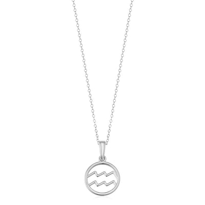 Zodiac sign necklace | White Gold 18k