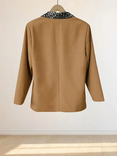 Peyton™ - Elegant Leopard Print Collar Coat