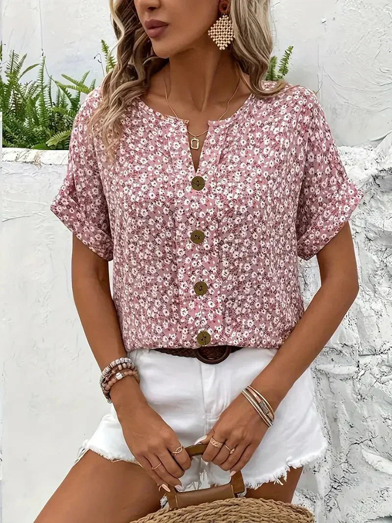 Amelia | Wildflower Notch Blouse