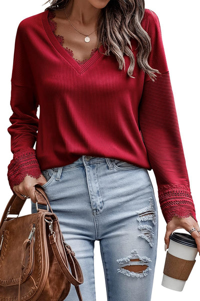 Olivia™ - Stylish V-Neck Long-Sleeved Sweater