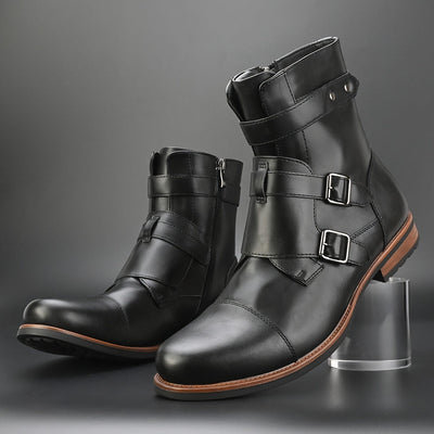 Auguste Lavallée Ankle-High Biker Leather Boots