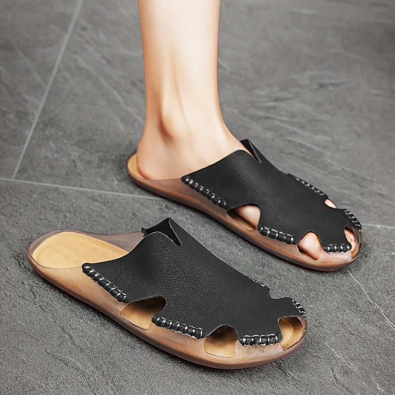 Achille Fornari Open-Toe Leather Sandals