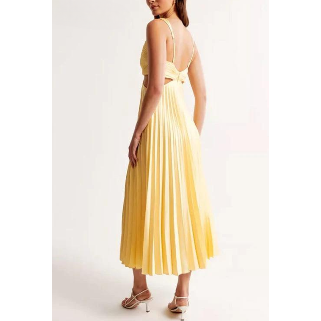 Avencea | Pleated Dress with Cutout