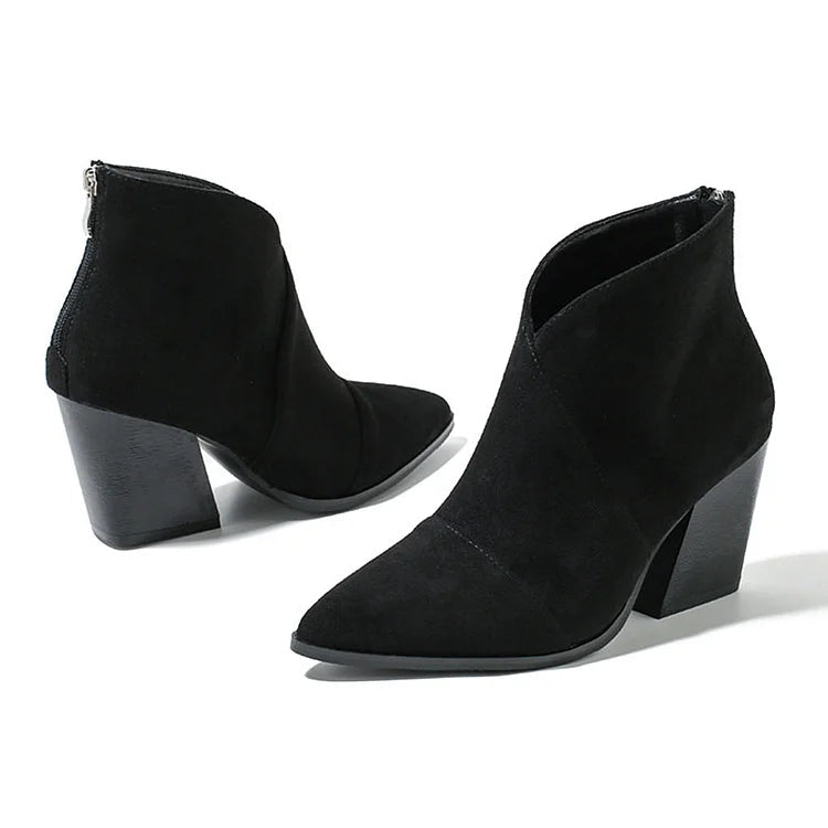 NORTHLINE STUDIO | POINTED ANKLE BOOT WITH SUEDE EFFECT