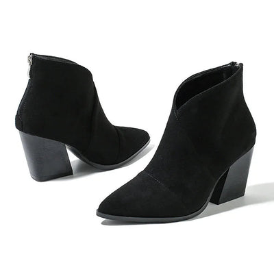 NORTHLINE STUDIO | POINTED ANKLE BOOT WITH SUEDE EFFECT