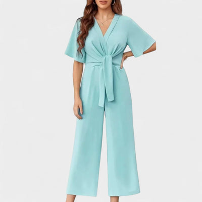 PAULA | TIE-WAIST WIDE LEG JUMPSUIT