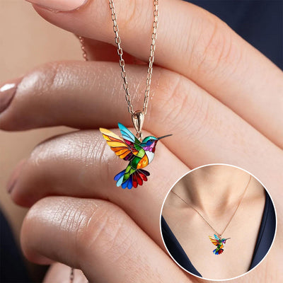 Alaina | Elegant and Colorful Hummingbird Necklace