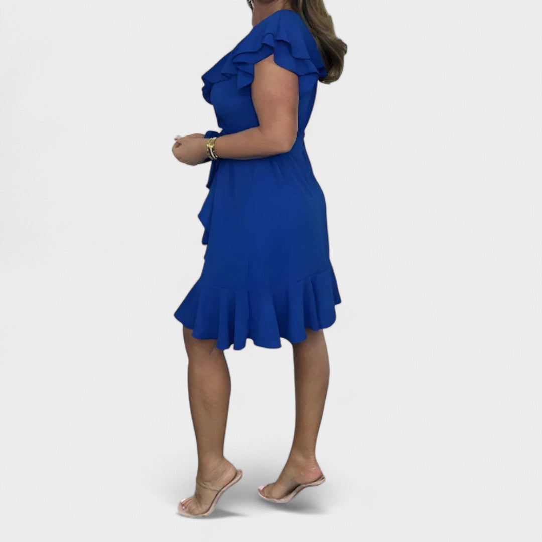 MILA | RUFFLE WRAP DRESS