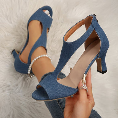 Chloe | Elegant Peep-Toe Heels