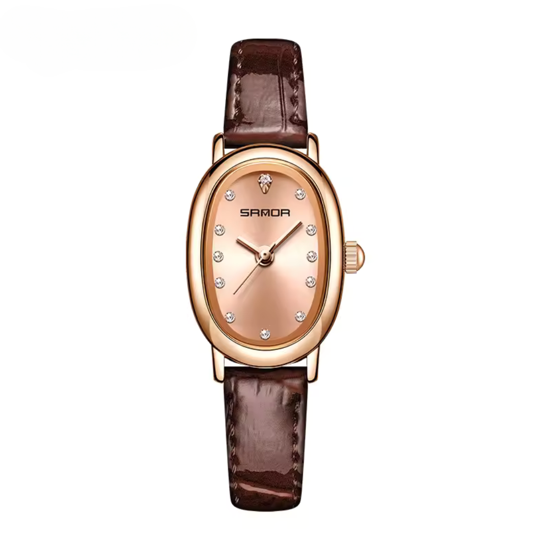 Elegant Vintage Oval Quartz Watch