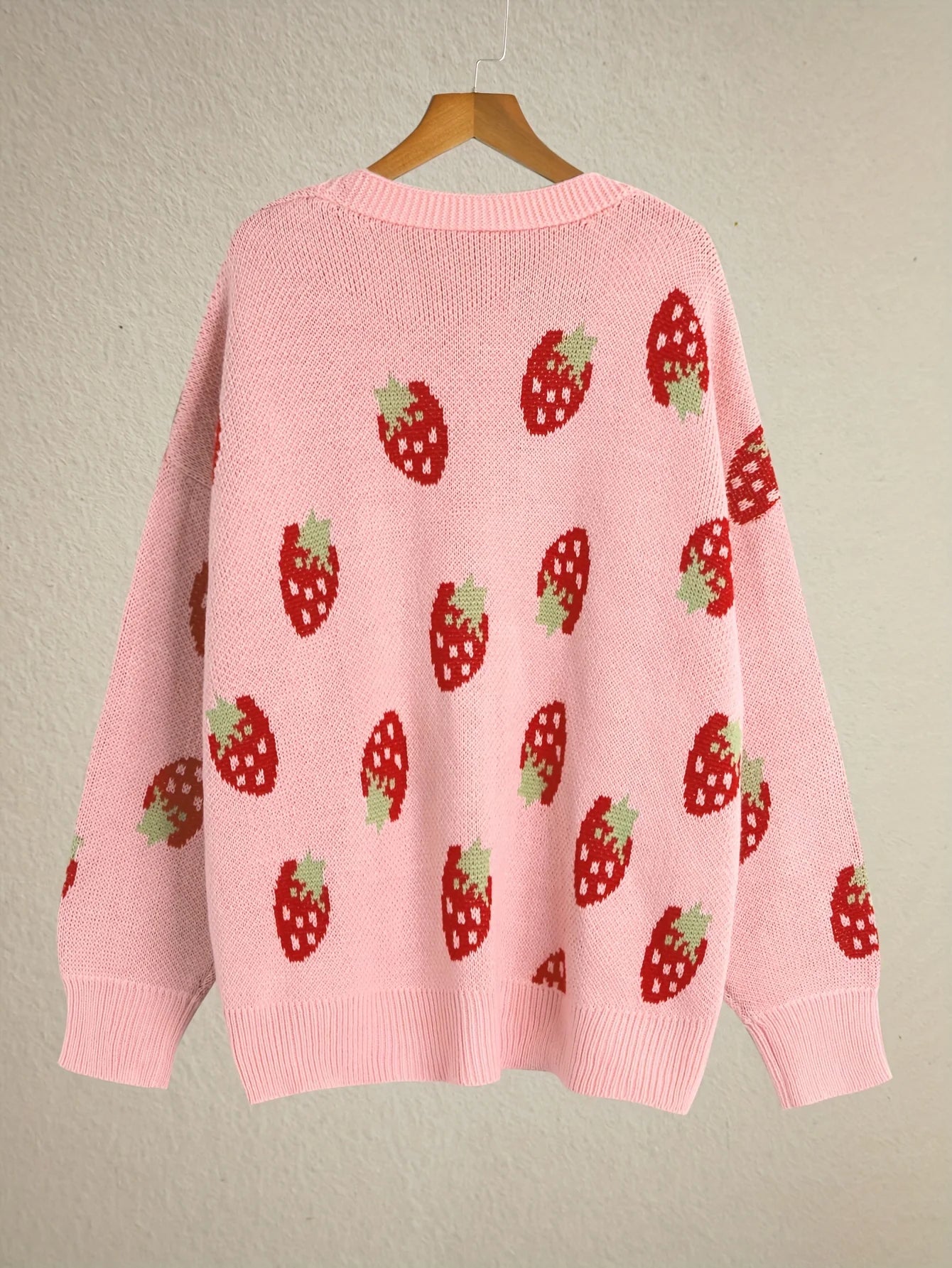 Strawberry Motif Knit Cardigan