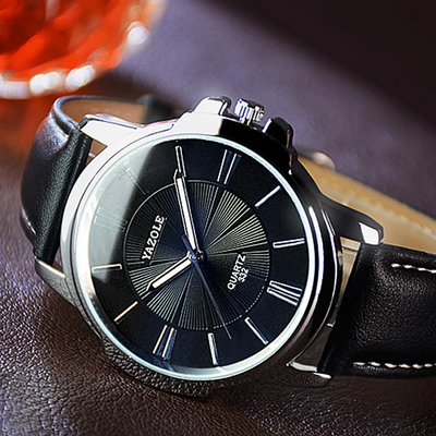 Harry Melbourne® - Luxurious Blue Glass Leather Watch