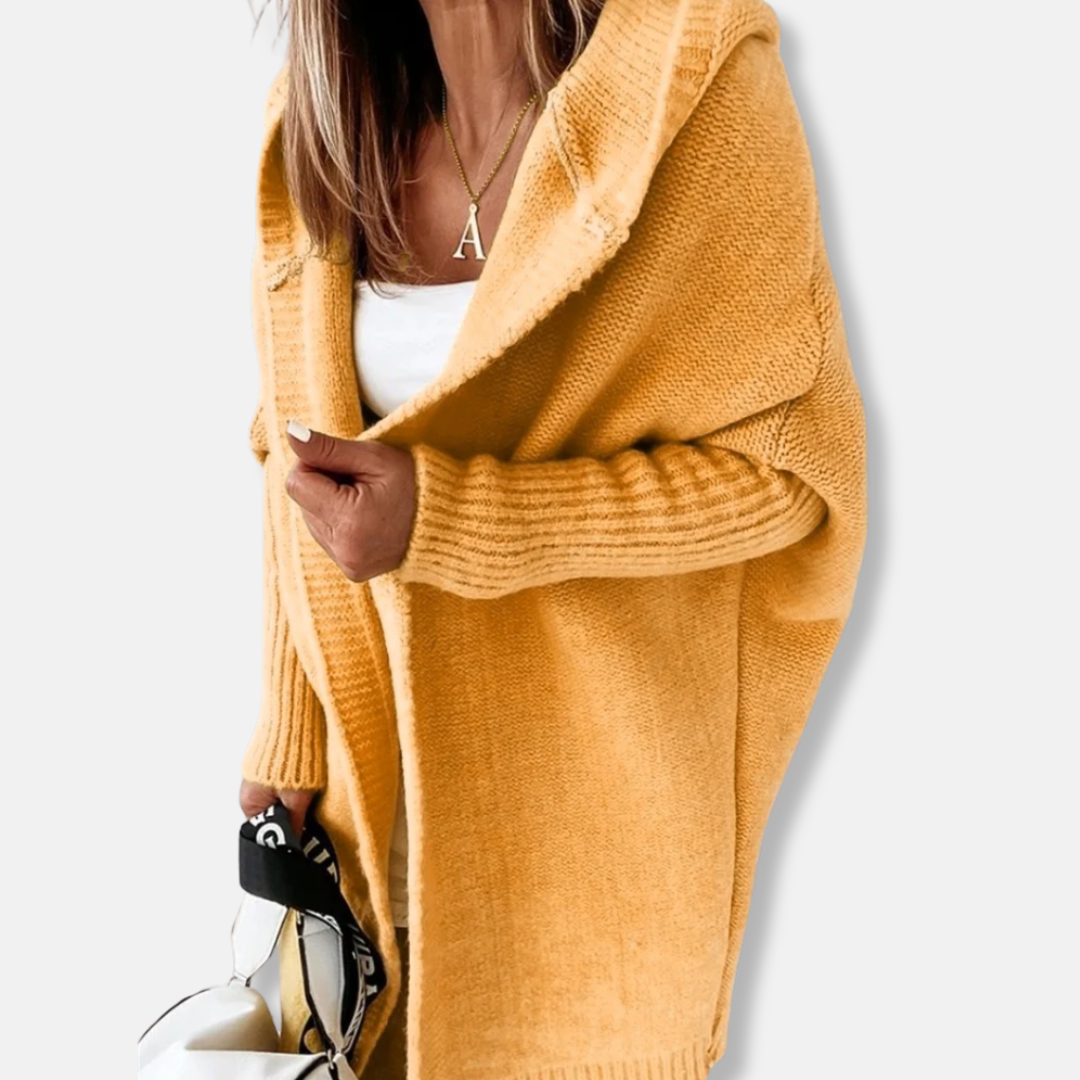 Dolce Bruma – Open-Front Hooded Cardigan