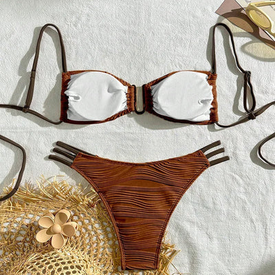 Tulum Ruched Bandeau Bikini Set