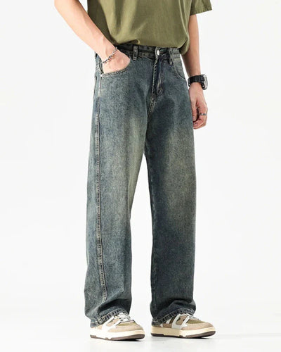 Rigid Washed Denim Jeans