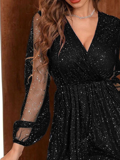 Avencea Mini Dress with Balloon Sleeves