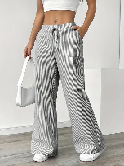 Alina™ | Elegant Striped Pants with Pockets