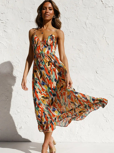 Emily™ | Floral Long Dress with Strap