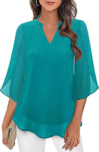 PETRA | CHIFFON A-LINE BLOUSE