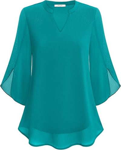 PETRA | CHIFFON A-LINE BLOUSE