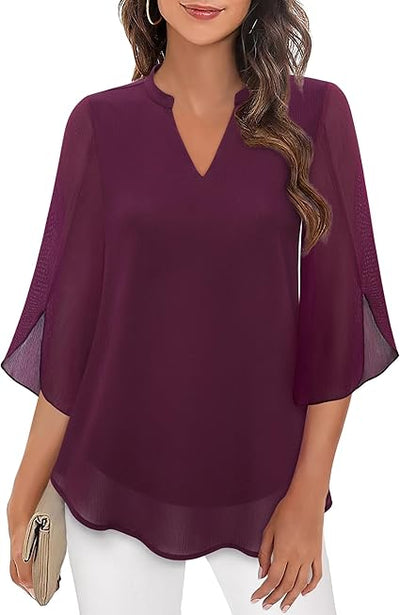 PETRA | CHIFFON A-LINE BLOUSE