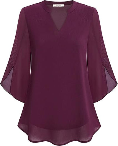 PETRA | CHIFFON A-LINE BLOUSE