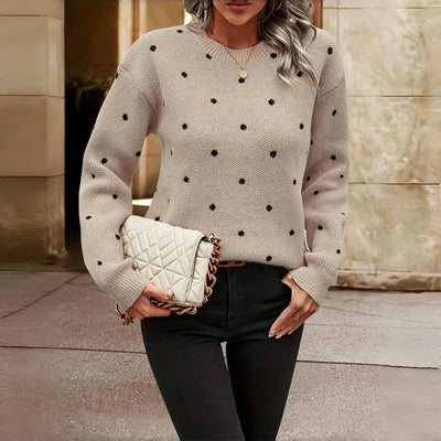 Nina™- Polka Dot Knitted Sweater