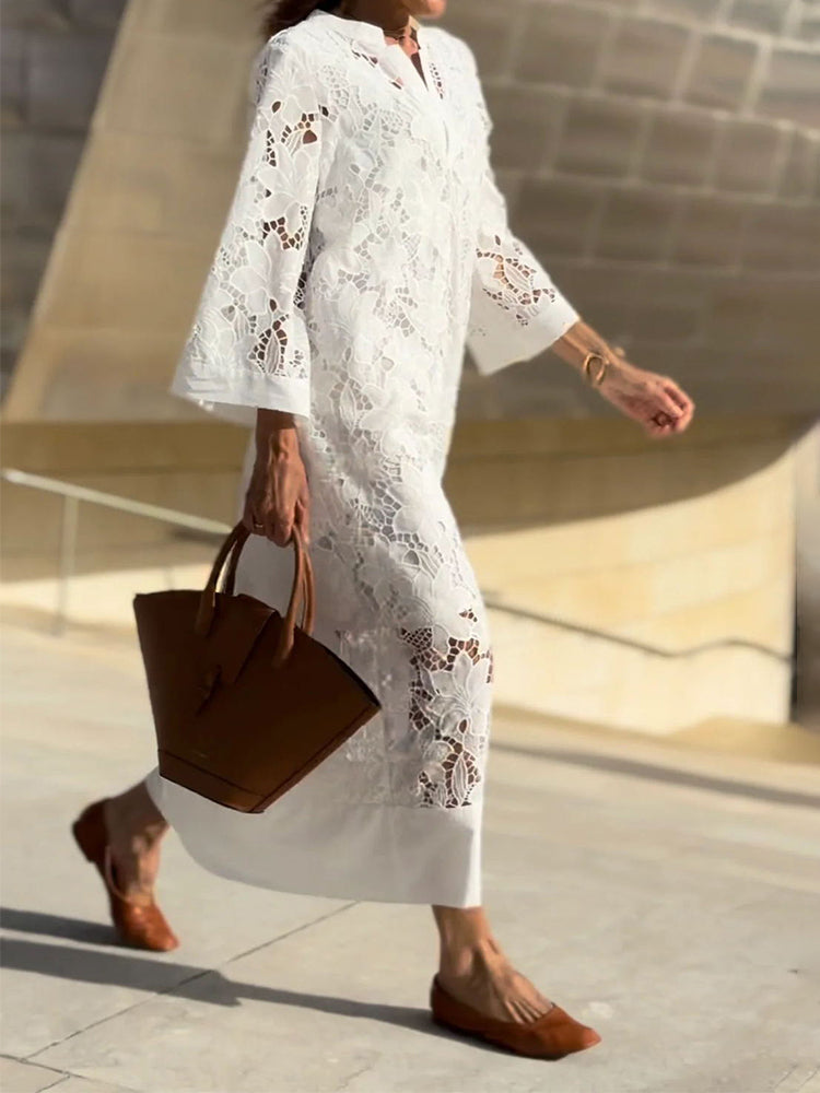 Marlene | Floral Lace Maxi Dress