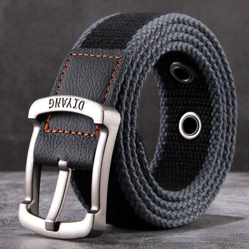 Men's Casual Canvas Leather Pin Buckle Belt MTA2217D6U