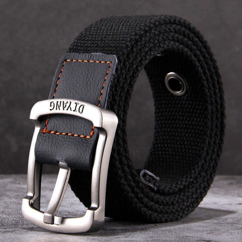 Men's Casual Canvas Leather Pin Buckle Belt MTA2217D6U