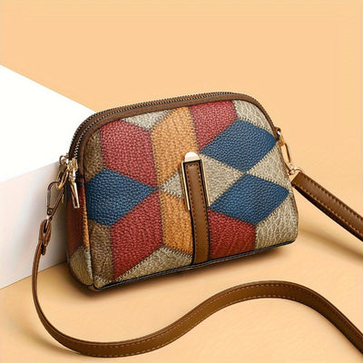 Luna | Mini Crossbody Bag in Patchwork Design