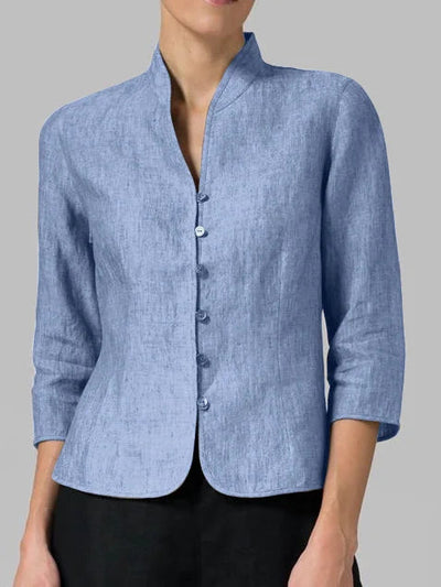 Avencea | High-Quality Women's Blouse with Elegant Stand Collar