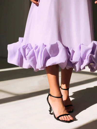 Avencea | Ruffle Bustier Midi Dress