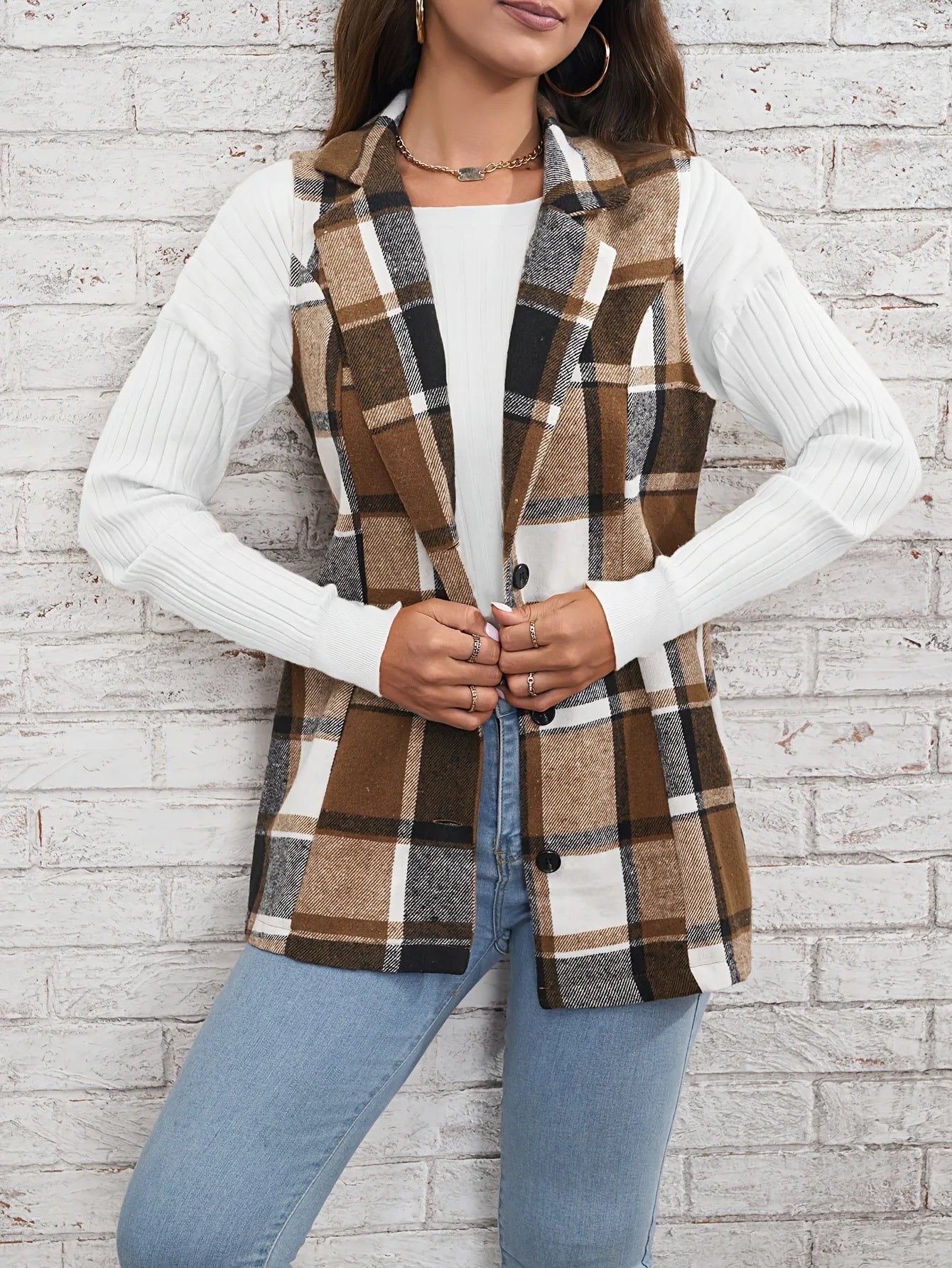 Camden Wool Plaid Vest